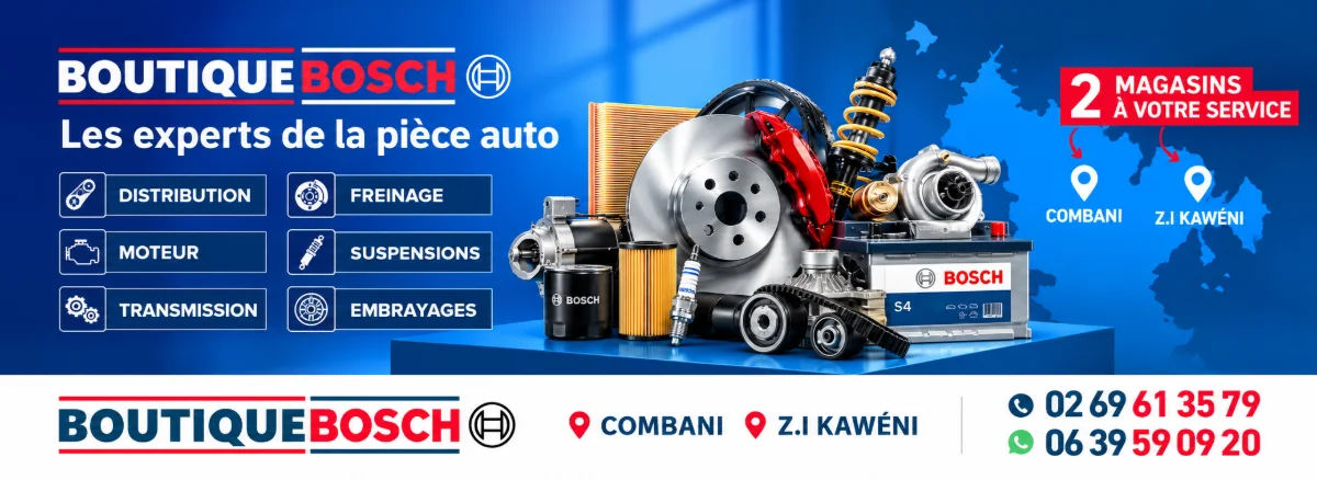 Boutique Bosch, les experts de la pièce auto : distribution, freinage, moteur, suspensions, transmission et embrayages.